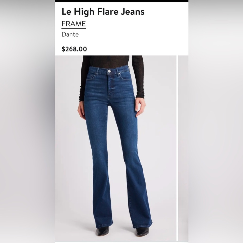 FRAME Le High Flare Jeans in Dante